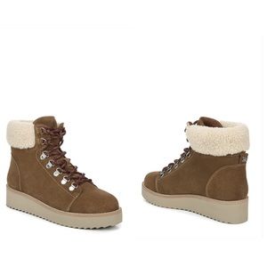 NWOT Sam Edelman Faux Shearling Trim Hiking Boot